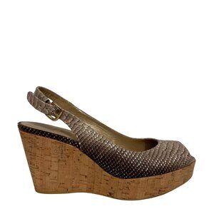 Stuart Weitzman Snake Skin Wedge 8.5